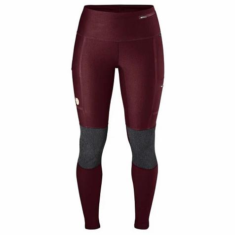 Fjällräven Abisko Trekking Tights Red Singapore For Women (SG-125519)